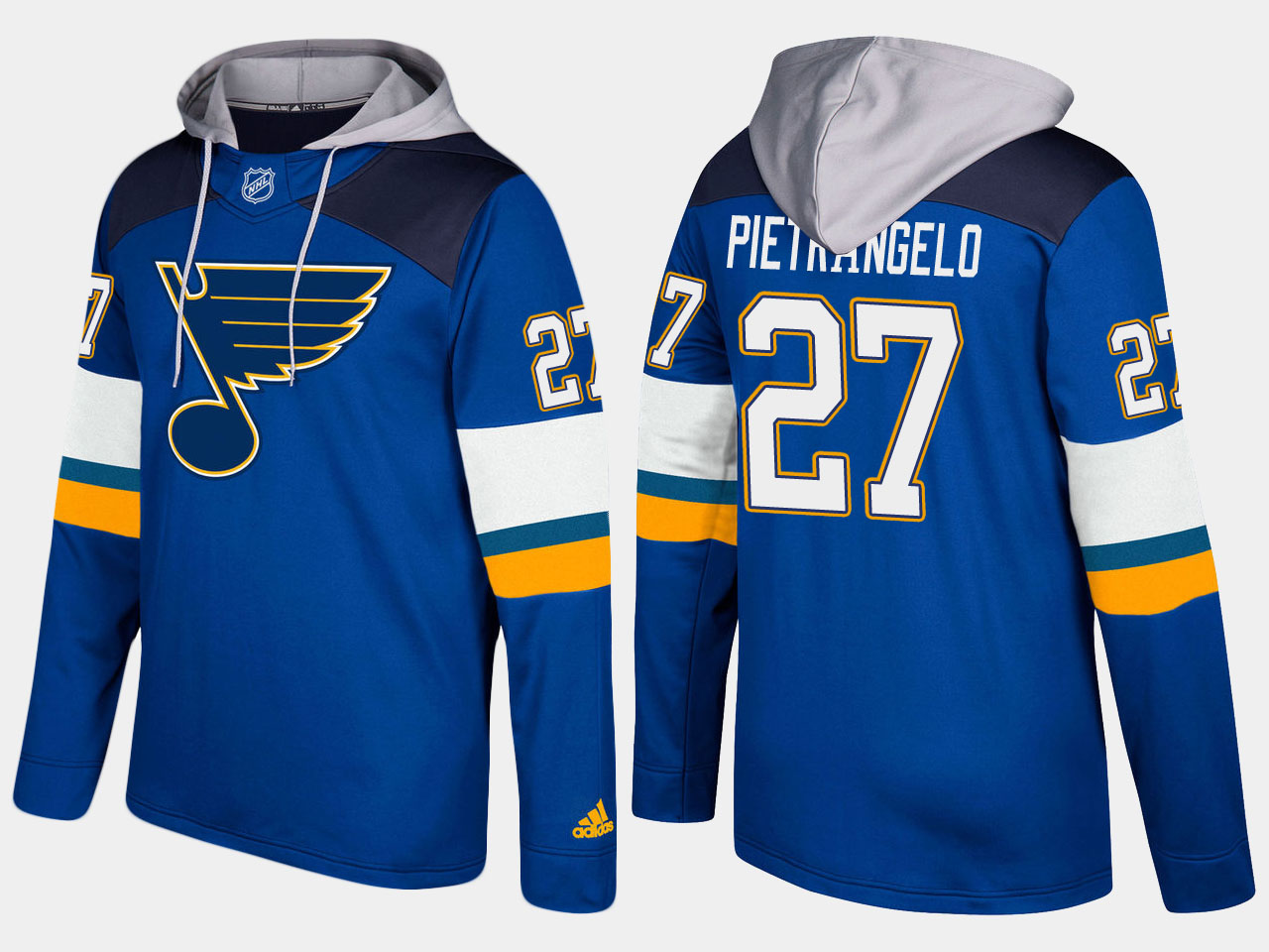 Men NHL St.Louis blues 27 alex pietrangelo blue hoodie